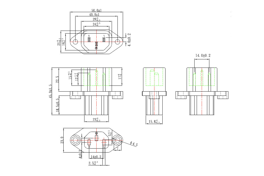 IEC C13 to C14 Adapter (YL-3212A)