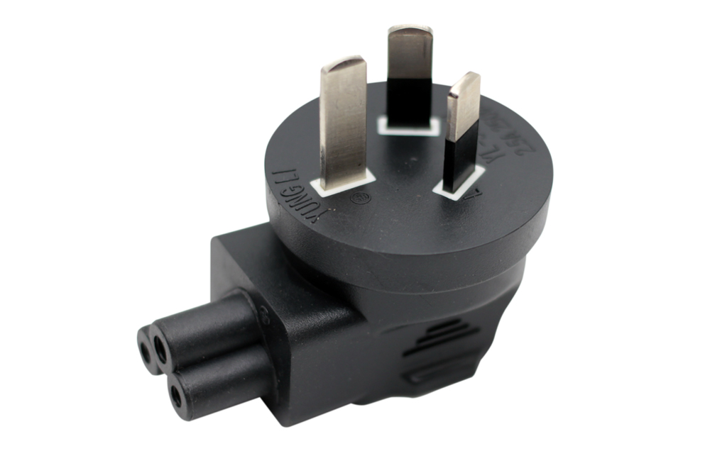 IEC C5 Angled to Australia Adapter (YL-3514L)